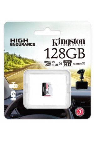 Tarjeta MicroSD Kingston High-Endurance 128 GB 95R/45W C10 A1 UHS-I