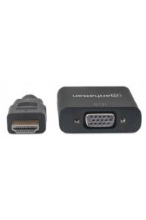 Convertidor Manhattan Video HDMI a SVGA Bolsa Color Negro