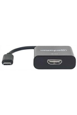 Convertidor Manhattan Video USB-C a HDMI Hembra Color Negro