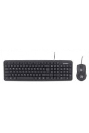 Kit Teclado y Mouse Manhattan ?ptico Cableado 1000 ppp Color Negro