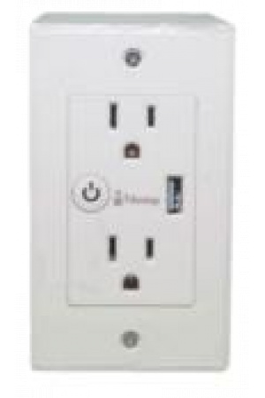 Tomacorriente Nextep Smart de Pared Dúplex + Cargador USB Control Wi-Fi