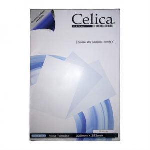 Mica Térmica Celica Tamaño Carta 229x292mm 8 Milésimas o 200 Micrones Paquete