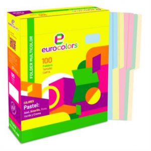 Folder Mapasa Carta Multicolor Color Arcoiris Pastel
