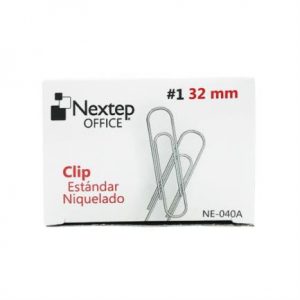 Clip Estándar Nextep Niquelado #1 32mm 100 Clips