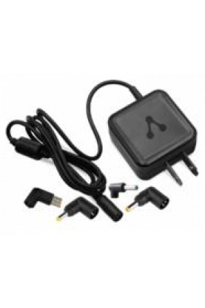 Cargador Vorago AU-405 Universal para Laptop 65W 4 Puntas Intercambiables Color Negro