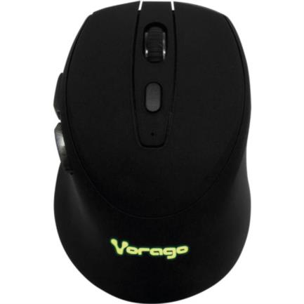 Mouse Vorago MO-306 Inalámbrico Iluminado 2400 dpi Recargable Color Negro