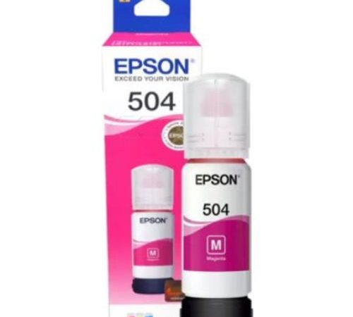 Tinta Epson Original T504 70ml EcoTank L4150/L4160 Color Magenta