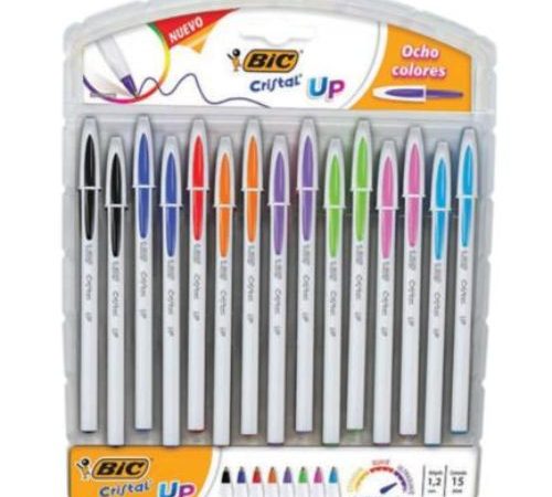 Boligrafo BIC Cristal Up Punta 1.2mm Colores Surtidos C/15 Pzas