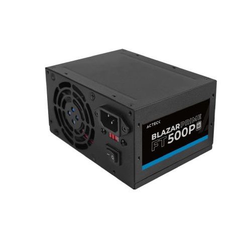 Fuente de Poder Acteck Blazar Prime FT500P ATX 500W 1x20+4 pin + 1xAtx 4 + 2xSata + 2xMolex 4 pin + 1x Negro