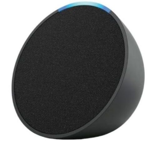 Bocina Inteligente Alexa Amazon Echo Pop Proyecci?n Frontal de 1.95in Wi-Fi/Bluetooth Color Gris Carb?n