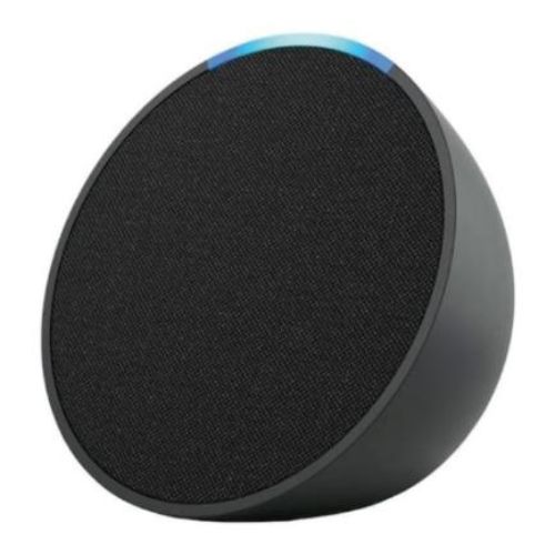 Bocina Inteligente Alexa Amazon Echo Pop Proyecci?n Frontal de 1.95in Wi-Fi/Bluetooth Color Gris Carb?n