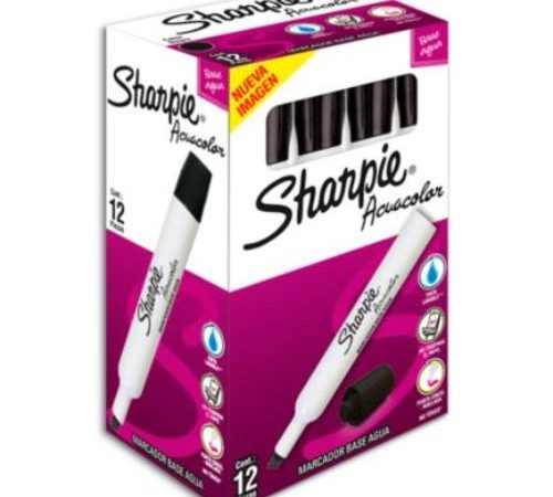 Marcador Acuacolor Sharpie Base Agua Color Negro