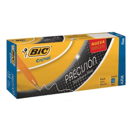 Boligrafo BIC Cristal Precisión Punto Fino 0.8mm Color Azul