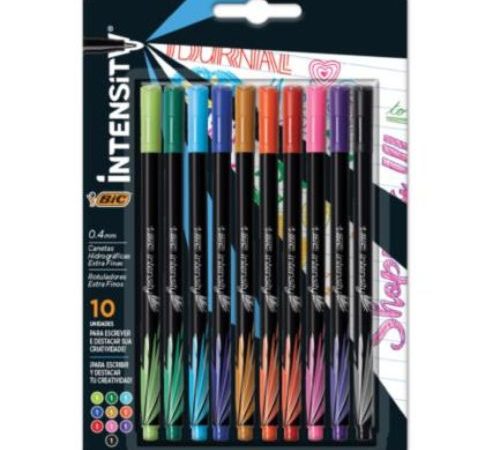 Rotulador BIC Intensity Extra Fino Colores Surtidos C/10 Pzas