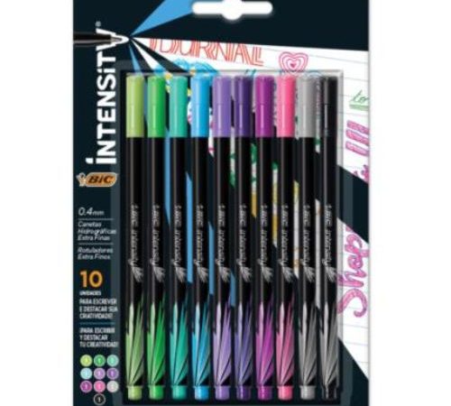Rotulador BIC Intensity Extra Fino Colores Surtidos C/10 Pzas