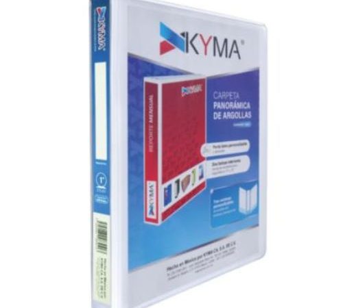 Carpeta Panor?mica Kyma de Vinil Tama?o Carta 1in Aro en inOin Blanca