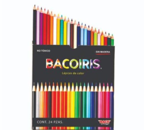 Colores Baco Bacoiris Redondos Colores Surtidos Caja C/24 Pzas