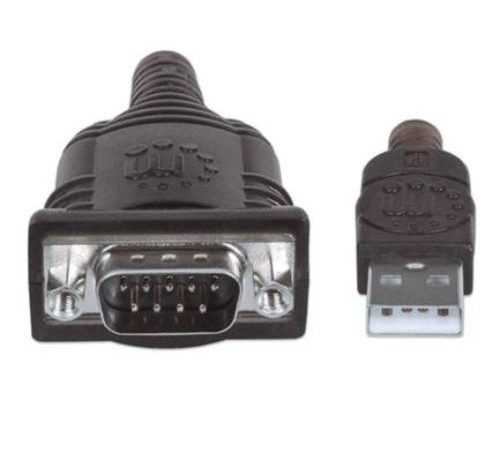 Convertidor Manhattan USB a Serial DB9M 45cm Bolsa