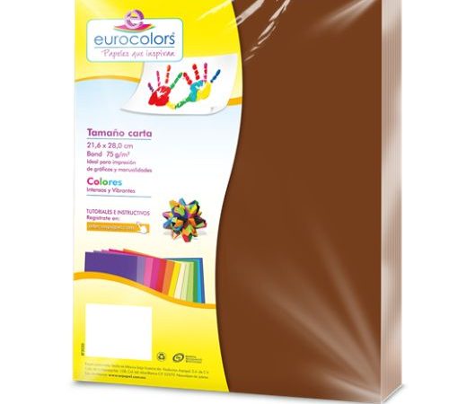 PAPEL CORTADO EUROCOLORS CARTA CAFE C/100